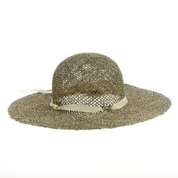 Pelagia Summer Wide Brim Hat Natural Straw - Traclet
