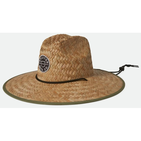 Traveller Crest Lifeguard Sun Straw Hat - Brixton