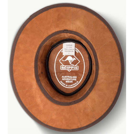 Chapeau Traveller Outback Cuir De Crapaud - Scippis