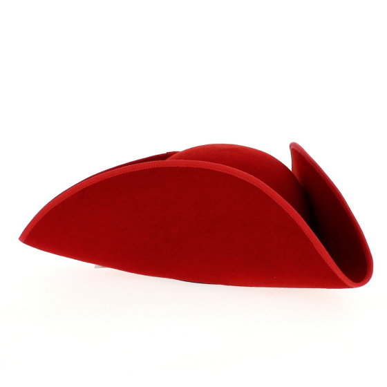 Chapeau Tricorne Pirate - Grand TRICORNE rouge Chapeau Tricorne Pirate - Grand TRICORNE rouge