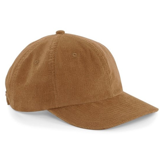 Casquette Baseball Velours Camel - Beechfield Casquette Baseball Velours Camel - Beechfield