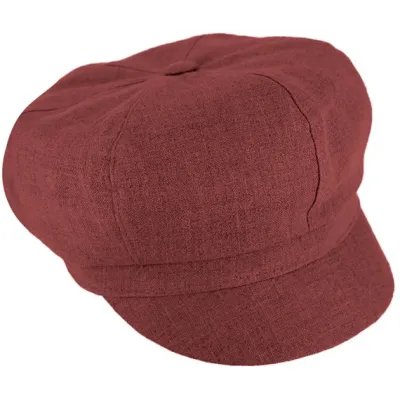 Casquette Gavroche Costanza Lin Rouge Brique - Traclet