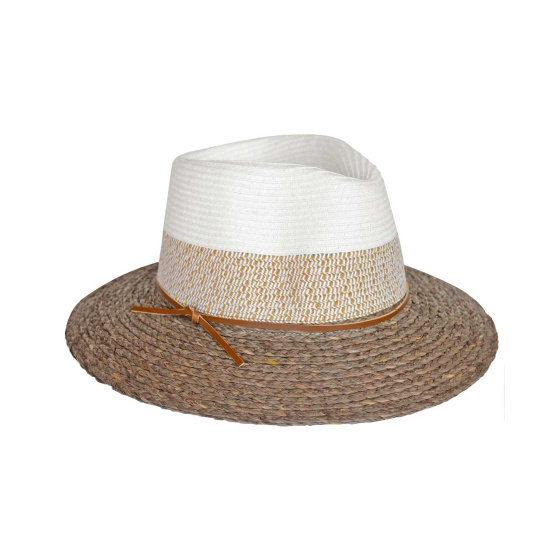 Tina Fedora Hat Mushroom Raffia Straw UPF50+ - House of Ord Tina Fedora Hat Mushroom Raffia Straw UPF50+ - House of Ord