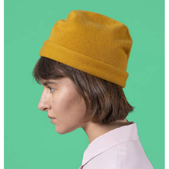Gold Cashmere Beanie - Traclet