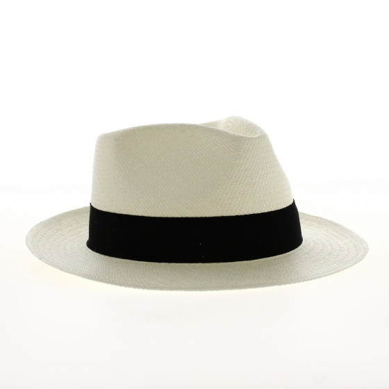 Chapeau Traveller Bords Plats Donato Panama Blanc - Traclet