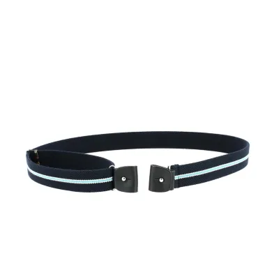 Navy buckleless belt made in France Reference: 20060 | Chapellerie Traclet