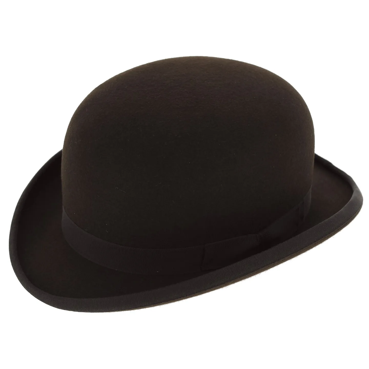 Chapeau Melon Feutre Laine Marron - Traclet