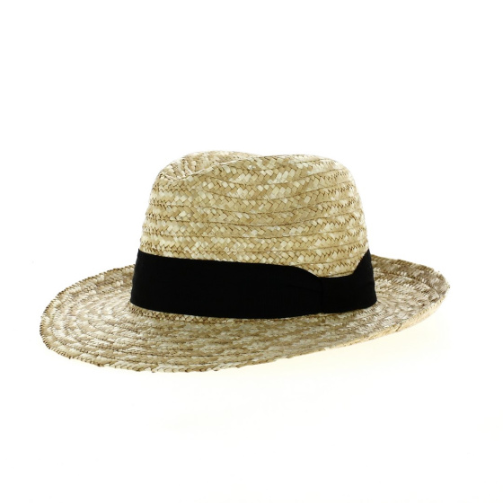 Natural straw fedora hat Briançon Natural straw fedora hat Briançon