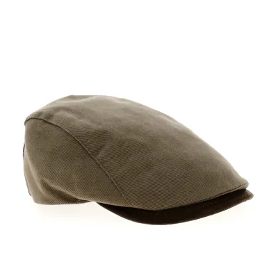 Brown Cotton Flat Cap Montbrison - traclet ref 20101