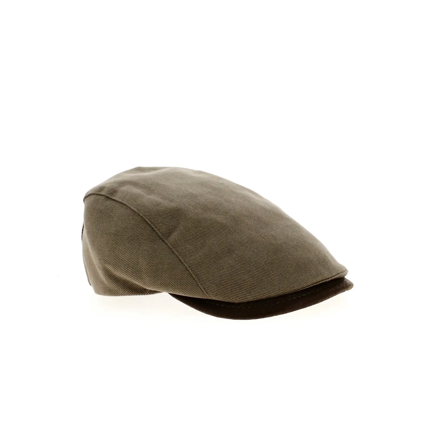 Brown Cotton Flat Cap Montbrison - traclet ref 20101