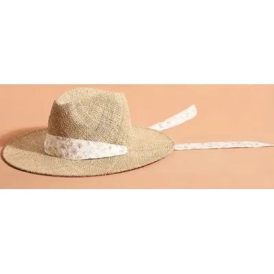 Chapeau Traveller Sombrero Paille Foulard Large Bords - Traclet