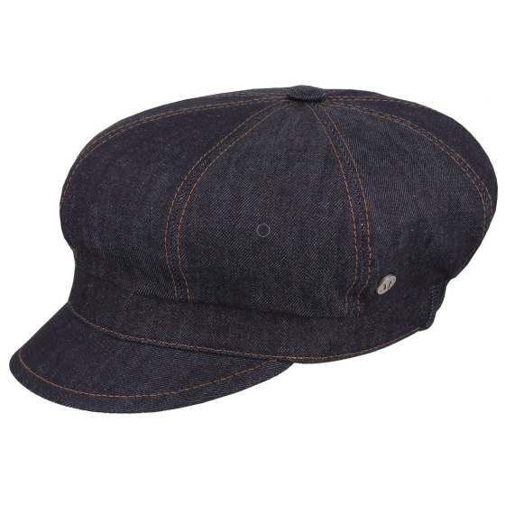 Vittoria Cotton Denim Newsboy Cap - Fléchet