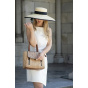 Carla Flat Crown Straw Wide Brim Hat - Traclet