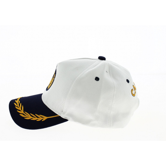 Personalized White Cotton Captain Baseball Cap - Traclet