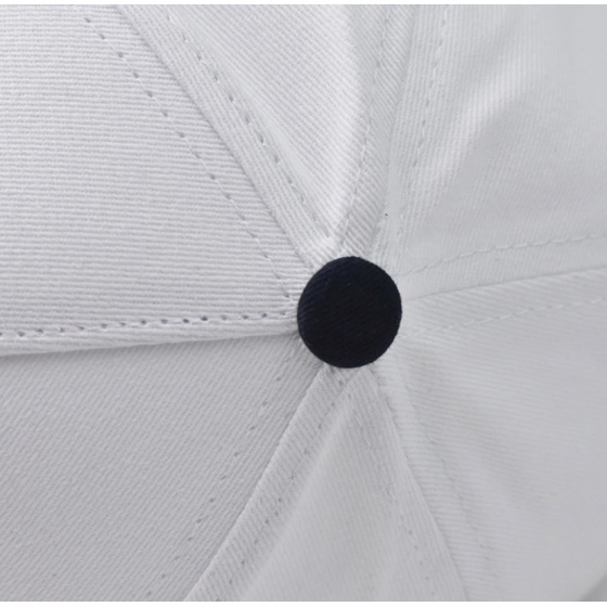 Casquette Baseball Capitaine Personnalisée Coton Blanc - Traclet Casquette Baseball Capitaine Personnalisée Coton Blanc - Traclet