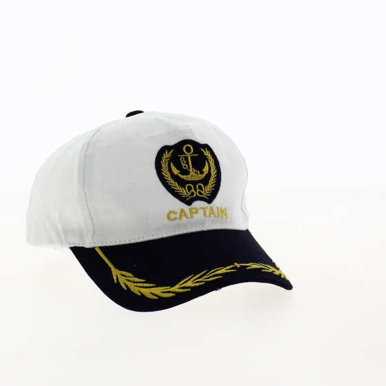 Personalized White Cotton Captain Baseball Cap - Traclet