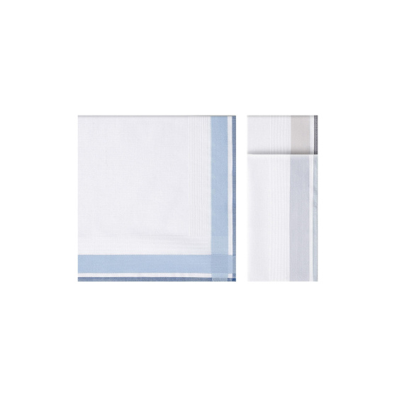 Mouchoirs William Coton Rayures Bicolores - Traclet Mouchoirs William Coton Rayures Bicolores - Traclet