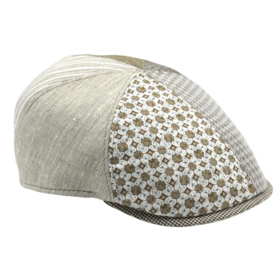 Casquette Bombée Nazzaro Patchwork Lin & Coton - Marone Casquette Bombée Nazzaro Patchwork Lin & Coton - Marone