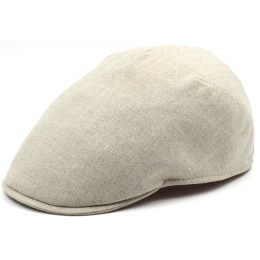 Villemontais Flat Cap UPF 40+ UV Protection Linen Beige - Traclet