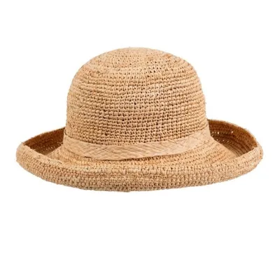 Chapeau breton Raphia Camélia beige - Traclet