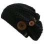 Black Nelly Knit Beret - Traclet