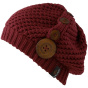 Burgundy Knit Beret Nelly - Traclet