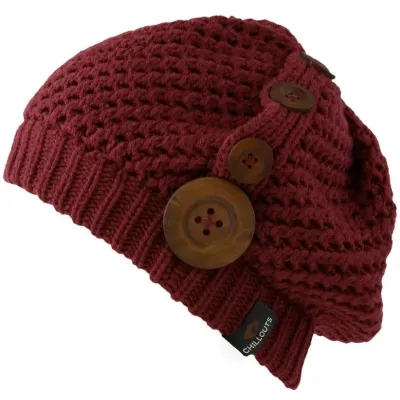Burgundy Knit Wool Beret Nelly - Traclet  Reference: 20191| Traclet Hat Shop