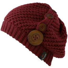 Burgundy Knit Beret Nelly - Traclet