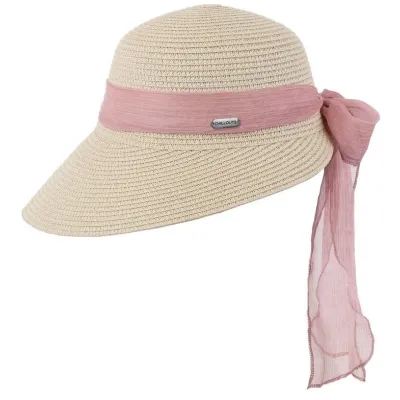 Alice Large Visor Cap Beige - Traclet Reference: 20197| Traclet Millinery