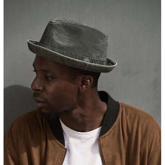 Grey Cotton Soligo Trilby Hat - Traclet