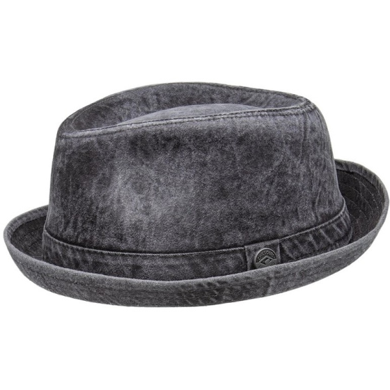 Grey Cotton Soligo Trilby Hat - Traclet