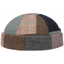Giacomo Linen & Silk Patchwork Docker Beanie - Stetson
