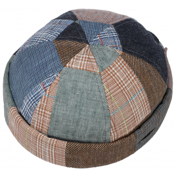 Giacomo Linen & Silk Patchwork Docker Beanie - Stetson