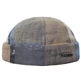 Giacomo Linen & Silk Patchwork Docker Beanie - Stetson