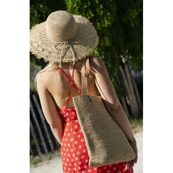 Sandra Beach Raffia Wide-Brim Hat - Traclet