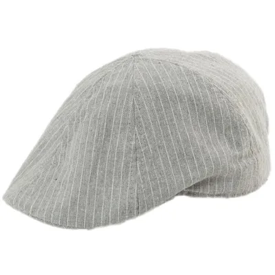 Casquette Gatsby Stone Coton & lin Gris Clair - Traclet