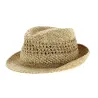 Fancy crochet raffia hat