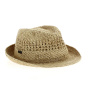 Fancy crochet raffia hat