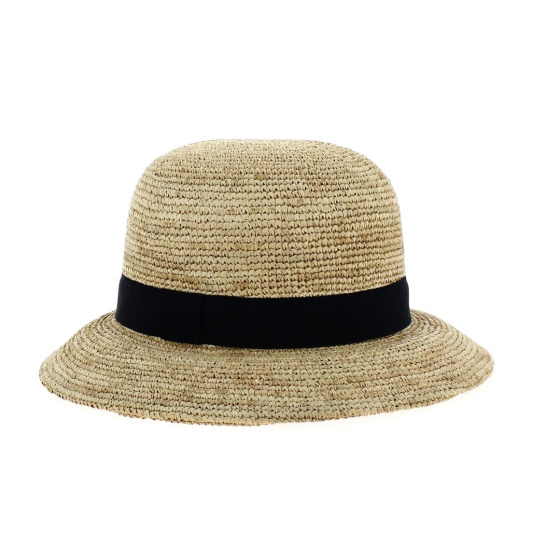 Camille raffia cloche hat