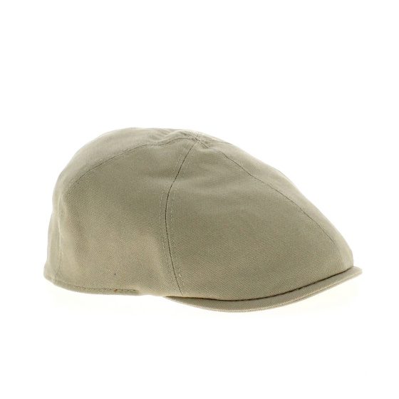 Geneva Duck Bill Cap in Beige Cotton
