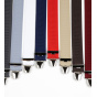 Solid Color Leather Back Clip-on Y-Shape Suspenders 130 Made in France
