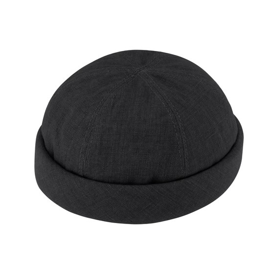 Docker Cooper Linen Hat Black - Traclet