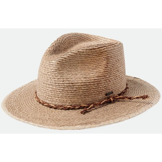 Brixton Messer Straw Fedora Hat UPF 50+