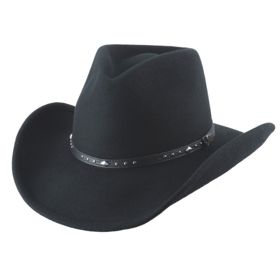 Arlington Cowboy Hat Black Felt - Bullhide