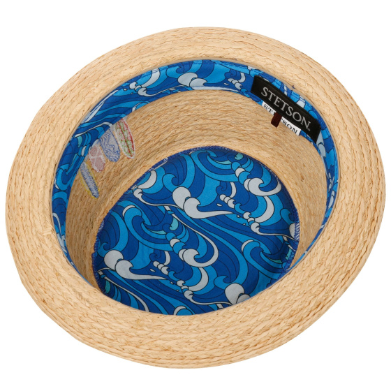 Chapeau Pork Pie Raffia Paille Naturelle - Stetson