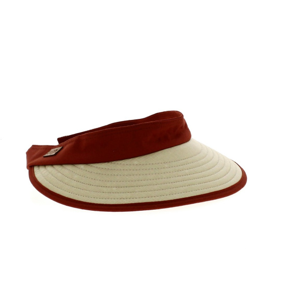 Casquette Visière Bauloise Pornichet 8.5 cm - beige / terracotta - Soway