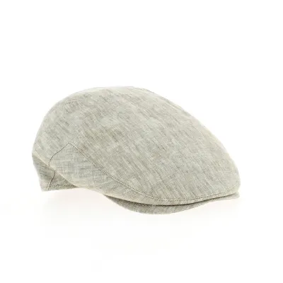 Beige linen flat cap justin positiano - Traclet - ref 20294