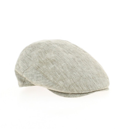 Justin flat cap linen green check