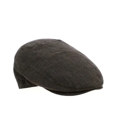 Casquette plate justin positiano lin marron