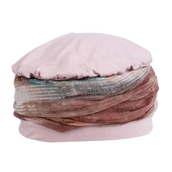 Sanja Powder Pink Beanie with Scarf - MTM